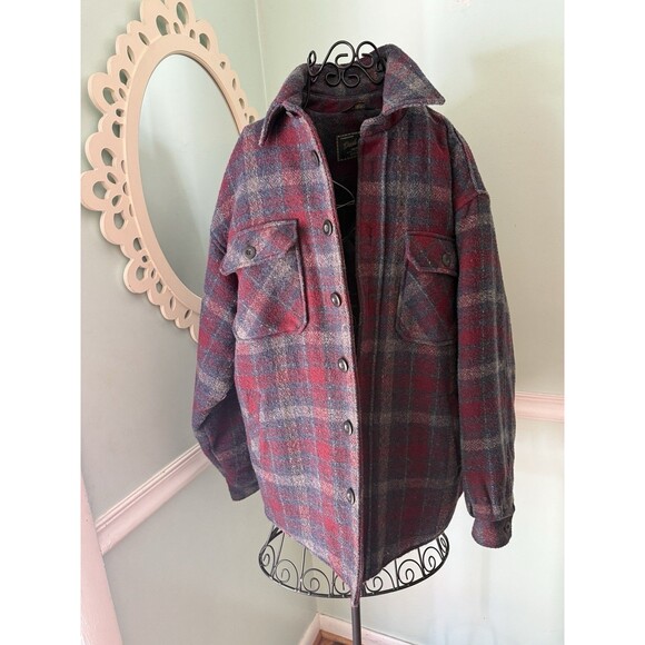 Vintage Dash Classics Jacket Sz M Wool Blend Shirt Quilt Lined Shacket Hunting - Picture 1 of 4